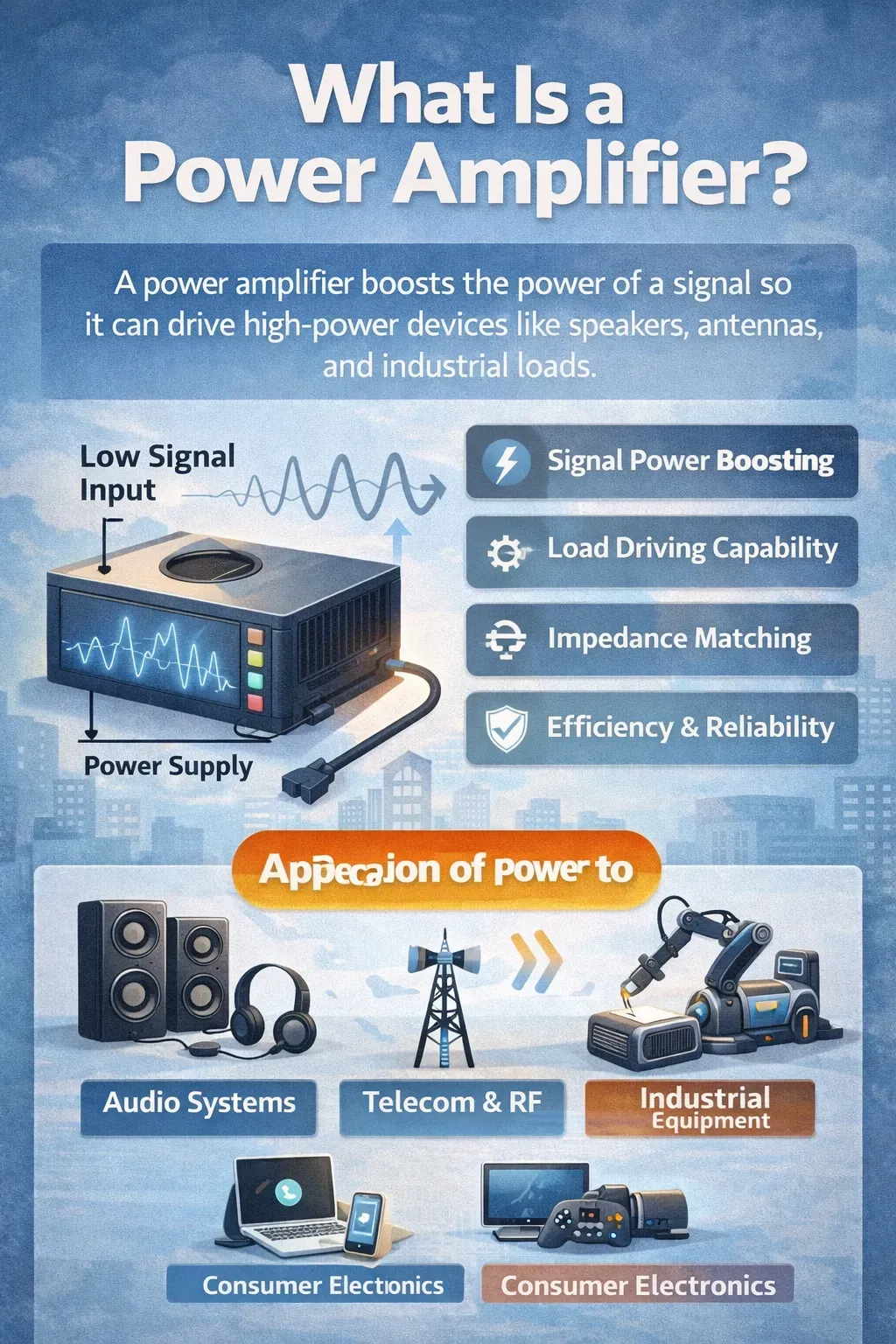Terminais compatíveis com amplificadores