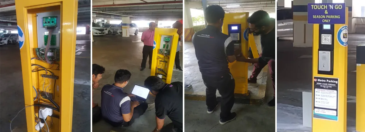 Interfone de Voz SIP Becke i12 instalado nas entradas e saídas do estacionamento