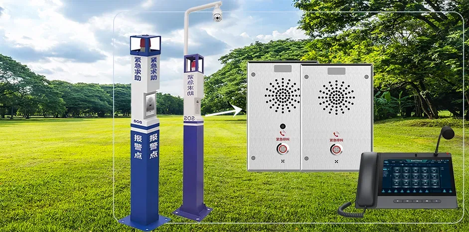 Como funciona o sistema de intercomunicação de emergência em áreas turísticas? S