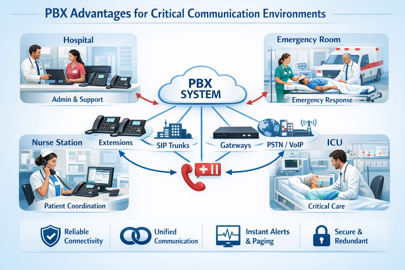 Ventajas de la PBX para entornos de comunicación críticos explicadas para proyec