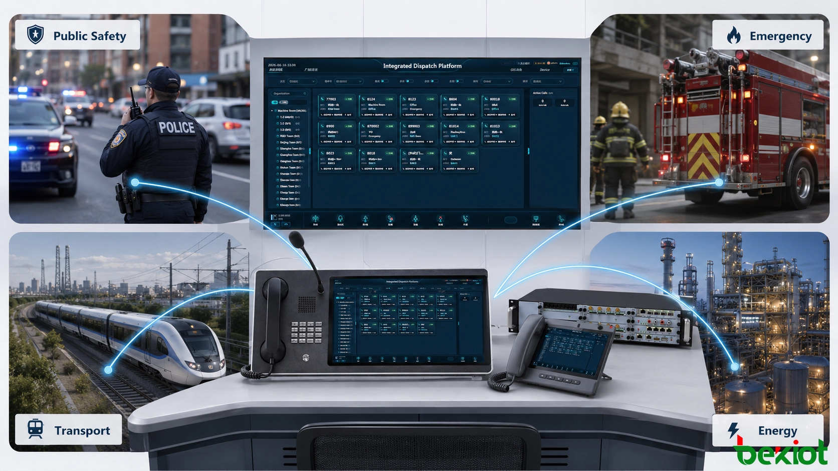 Aplicações de console de despacho Android em segurança pública, resgate de emergência, transporte, instalações de energia, operações de mineração e ambientes de comando móvel