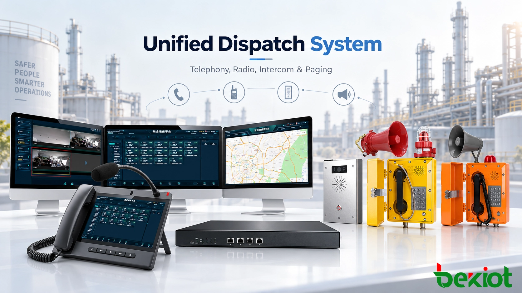 Como um sistema de despacho unificado integra várias redes d